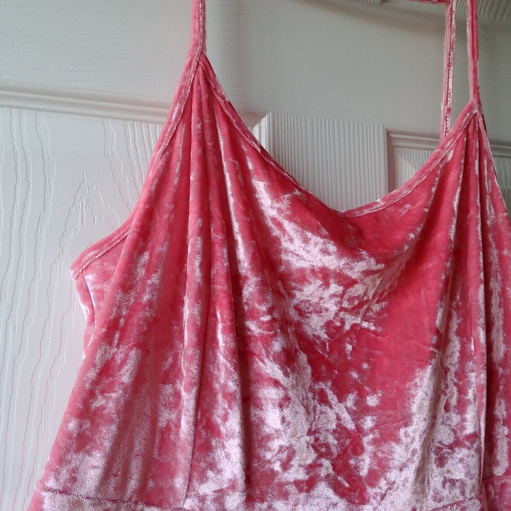 Forever 21 Crushed Pink Velvet Aline Dress